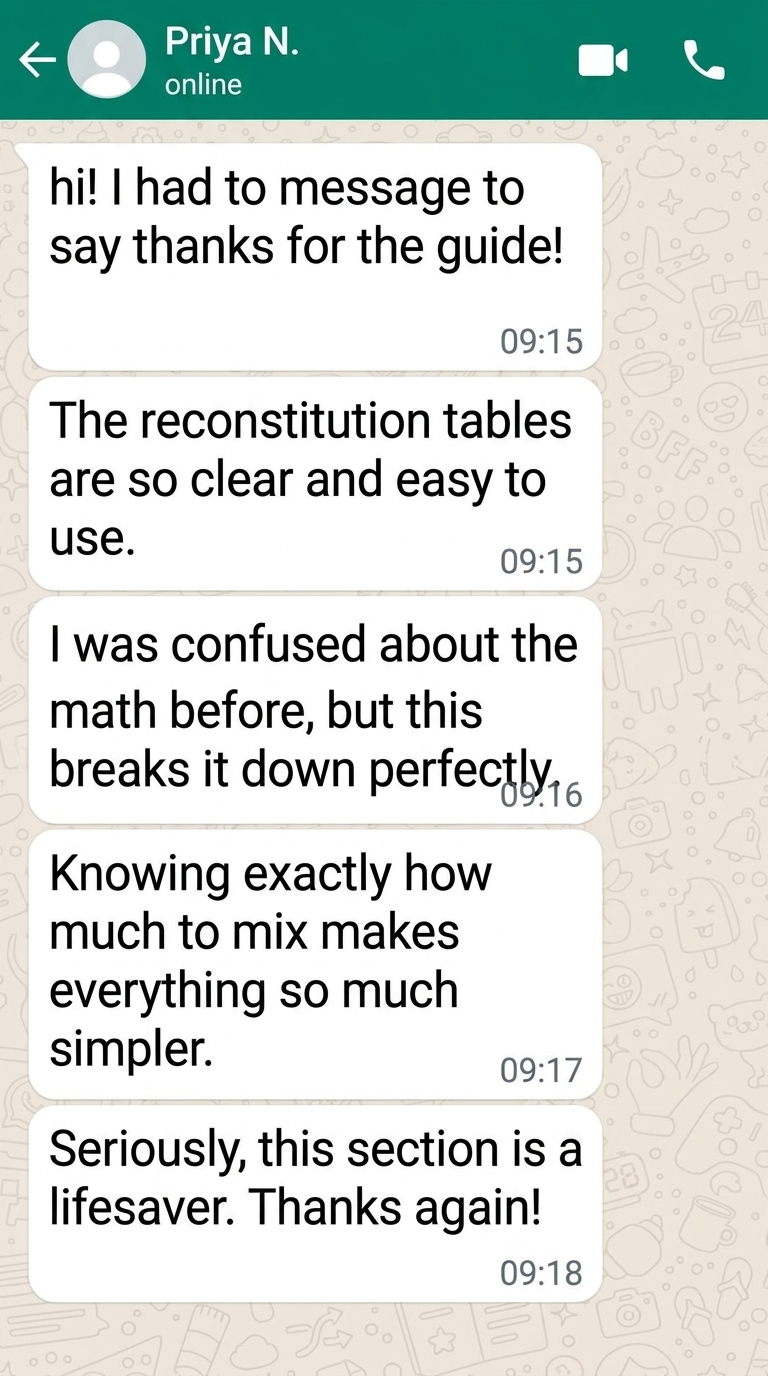 Reader message on WhatsApp